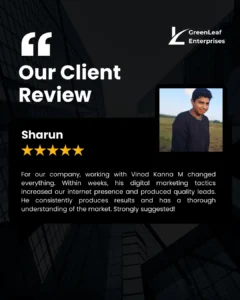 GreenLeaf Enterprises collaborating with the best digital marketing strategist in Kannur for SEO improvement, brand visibility, content strategy, and digital growth