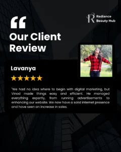 Radiance Beauty Hub supported by the best digital marketing strategist in Kannur with SEO improvement, branding, content strategy, engagement, and digital growth